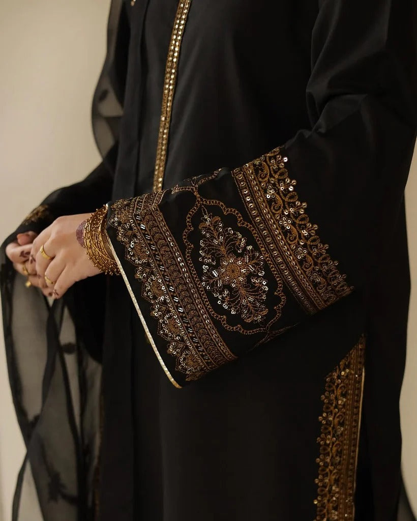 Bronze Charm | Stylish 3-Piece Ready-to-Wear Embroidered Suit