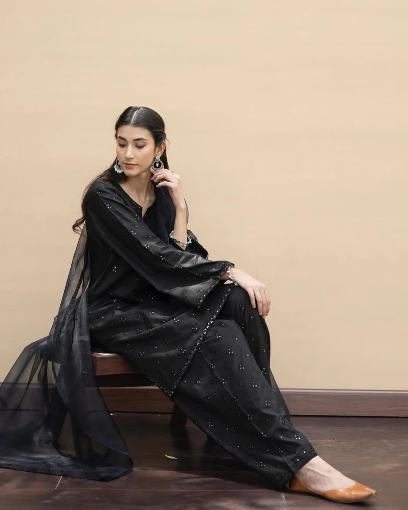 Designer Stitched 3-Pc Embroidered Dress | Aurora