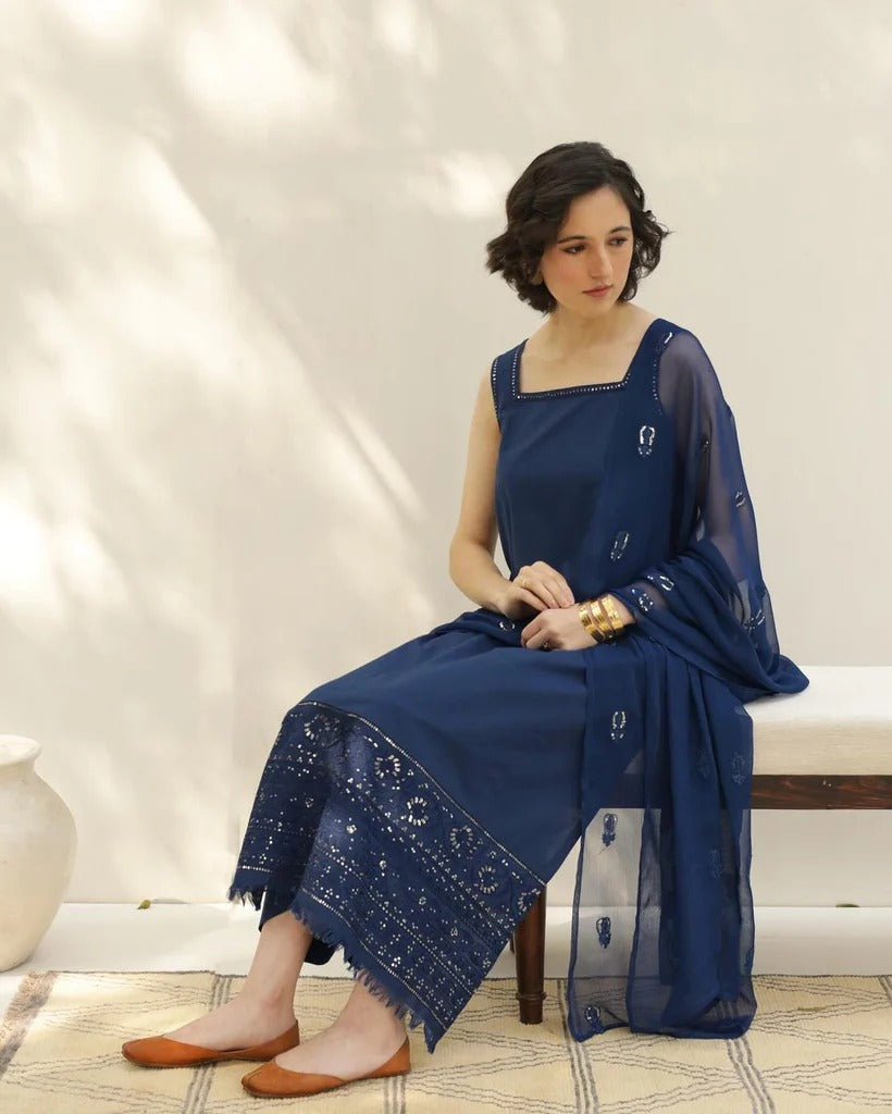 Royal Navy | Classic 3-Piece Ready-to-Wear Embroidered Outfit