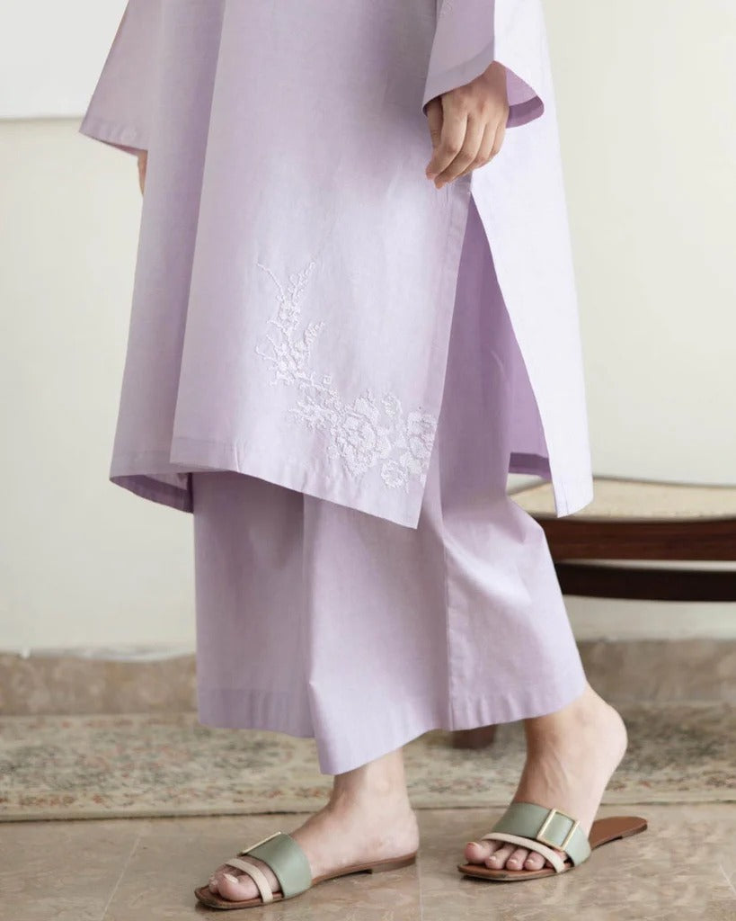 3-Pc Stitched Embroidered Outfit | Nooré