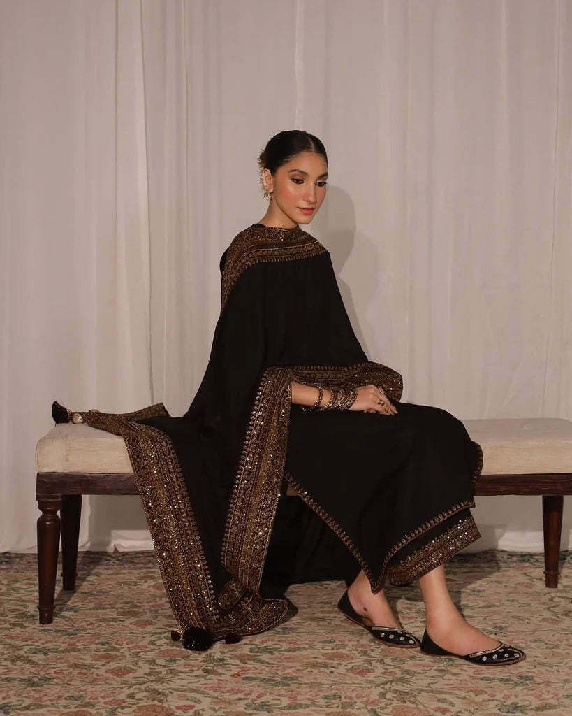 Stitched Embroidered 3-Pc Set | Velora Elegance